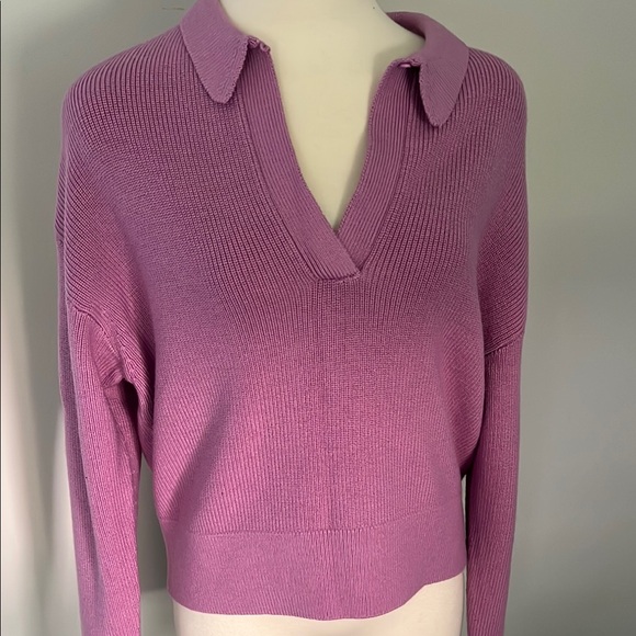 Lululemon Athletica Dahlia Mauve V-Neck Sweater - Picture 1 of 8
